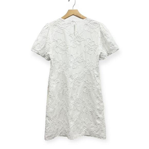 J.Crew Factory Eyelet Puff-sleeve Mini Dress in White CI022 size 6 NWT - Picture 5 of 6